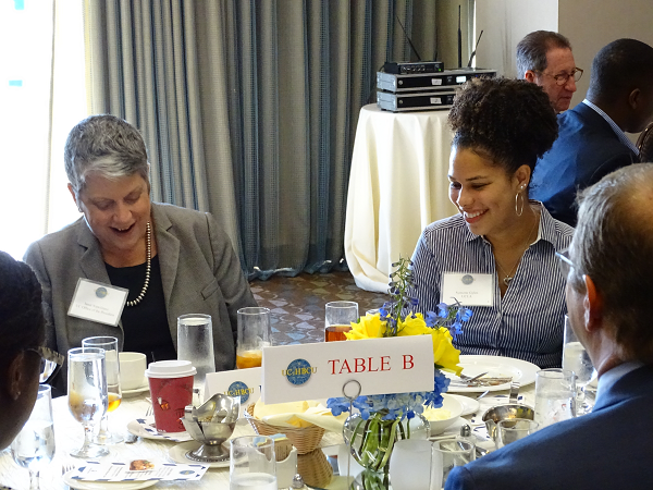 President Napolitano enjoying conversation with UC HBCU Fellows